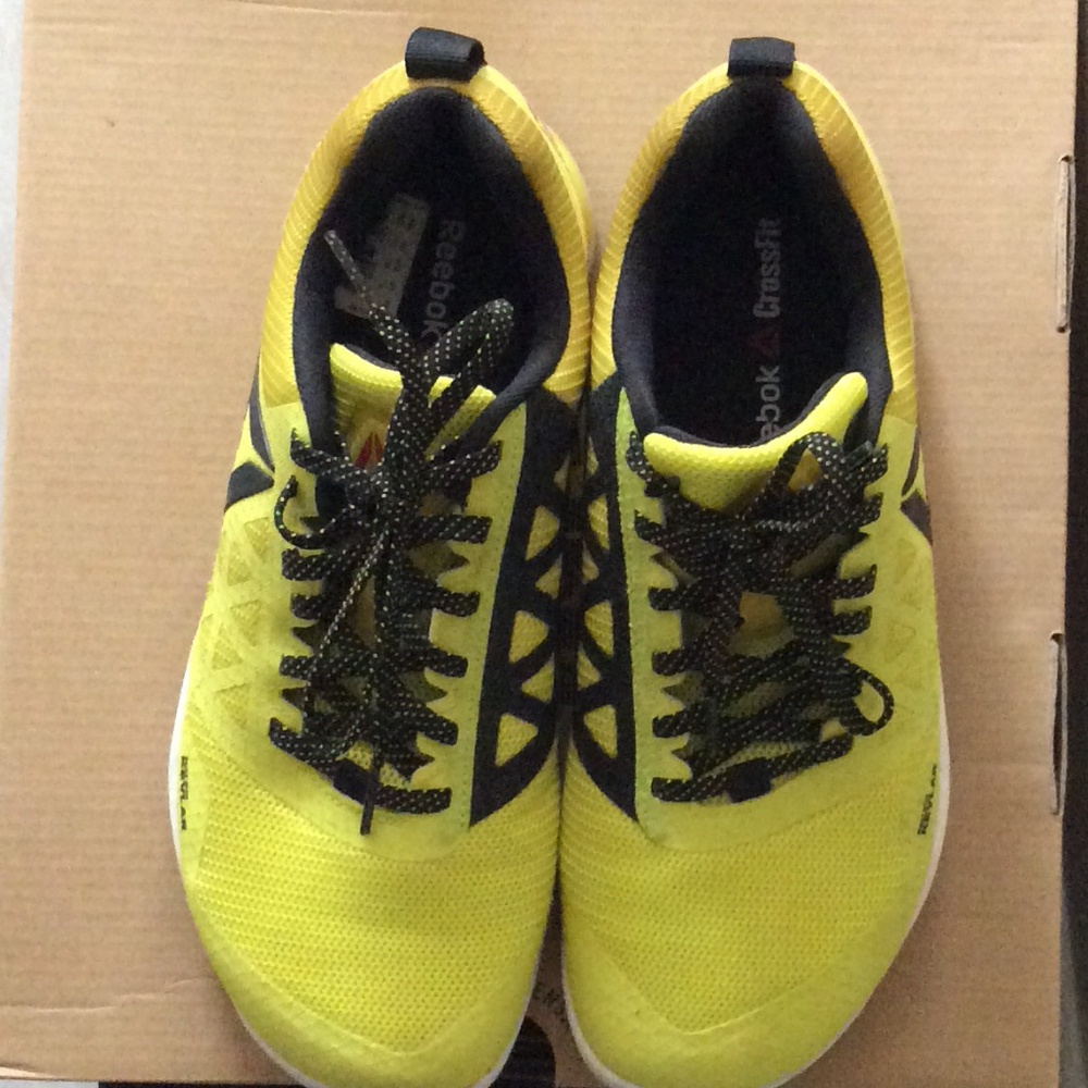 New Women’s CrossFit Nano 6.0 Trainers Reebok Shoes | Yellow & Black | Size 8.5